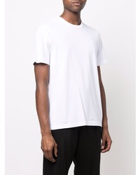 weißes T-Shirt mit einem Rundhalsausschnitt von Moncler