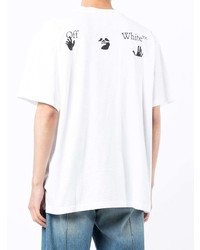 weißes T-Shirt mit einem Rundhalsausschnitt von Off-White