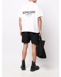 weißes T-Shirt mit einem Rundhalsausschnitt von Represent