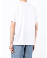 weißes T-Shirt mit einem Rundhalsausschnitt von Armani Exchange