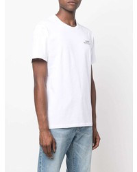 weißes T-Shirt mit einem Rundhalsausschnitt von MAISON KITSUNÉ