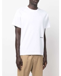 weißes T-Shirt mit einem Rundhalsausschnitt von Calvin Klein