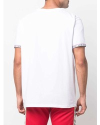 weißes T-Shirt mit einem Rundhalsausschnitt von Moschino