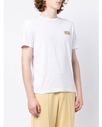 weißes T-Shirt mit einem Rundhalsausschnitt von Ea7 Emporio Armani