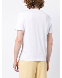 weißes T-Shirt mit einem Rundhalsausschnitt von Ea7 Emporio Armani