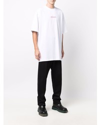 weißes T-Shirt mit einem Rundhalsausschnitt von Vetements