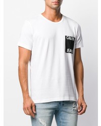 weißes T-Shirt mit einem Rundhalsausschnitt von Calvin Klein Jeans