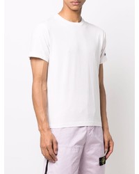 weißes T-Shirt mit einem Rundhalsausschnitt von Stone Island