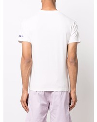 weißes T-Shirt mit einem Rundhalsausschnitt von Stone Island