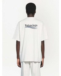 weißes T-Shirt mit einem Rundhalsausschnitt von Balenciaga