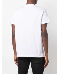 weißes T-Shirt mit einem Rundhalsausschnitt von Balmain