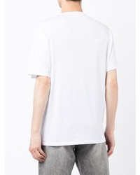 weißes T-Shirt mit einem Rundhalsausschnitt von Armani Exchange