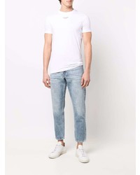 weißes T-Shirt mit einem Rundhalsausschnitt von Calvin Klein Jeans