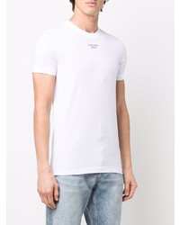 weißes T-Shirt mit einem Rundhalsausschnitt von Calvin Klein Jeans