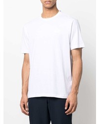 weißes T-Shirt mit einem Rundhalsausschnitt von Ea7 Emporio Armani