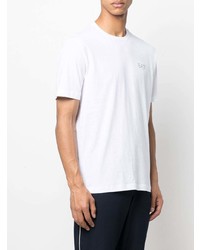 weißes T-Shirt mit einem Rundhalsausschnitt von Ea7 Emporio Armani