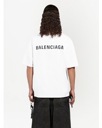 weißes T-Shirt mit einem Rundhalsausschnitt von Balenciaga