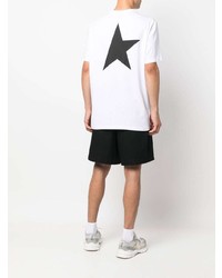 weißes T-Shirt mit einem Rundhalsausschnitt von Golden Goose