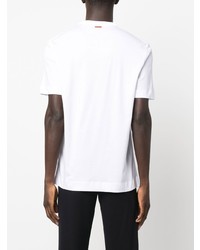 weißes T-Shirt mit einem Rundhalsausschnitt von Zegna