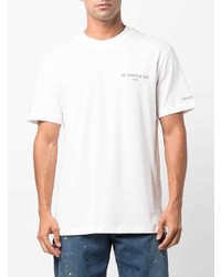 weißes T-Shirt mit einem Rundhalsausschnitt von Ih Nom Uh Nit