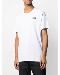 weißes T-Shirt mit einem Rundhalsausschnitt von The North Face