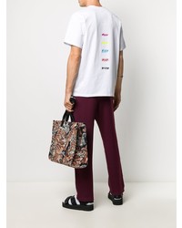 weißes T-Shirt mit einem Rundhalsausschnitt von MSGM