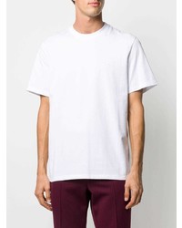 weißes T-Shirt mit einem Rundhalsausschnitt von MSGM