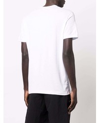 weißes T-Shirt mit einem Rundhalsausschnitt von Ea7 Emporio Armani