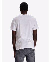 weißes T-Shirt mit einem Rundhalsausschnitt von Armani Exchange