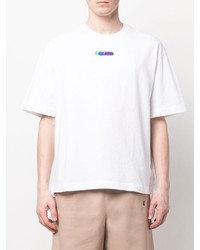 weißes T-Shirt mit einem Rundhalsausschnitt von Off-White