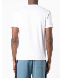 weißes T-Shirt mit einem Rundhalsausschnitt von Ea7 Emporio Armani