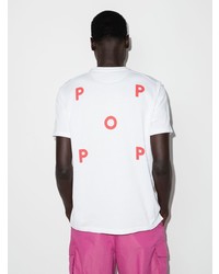 weißes T-Shirt mit einem Rundhalsausschnitt von Pop Trading Company