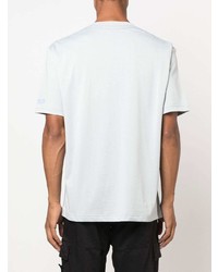 weißes T-Shirt mit einem Rundhalsausschnitt von Stone Island