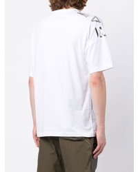 weißes T-Shirt mit einem Rundhalsausschnitt von Ea7 Emporio Armani