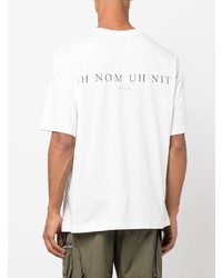 weißes T-Shirt mit einem Rundhalsausschnitt von Ih Nom Uh Nit