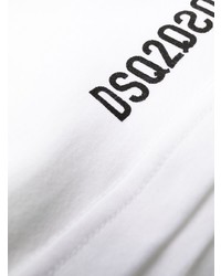 weißes T-Shirt mit einem Rundhalsausschnitt von DSQUARED2