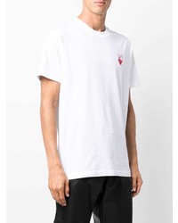 weißes T-Shirt mit einem Rundhalsausschnitt von Off-White