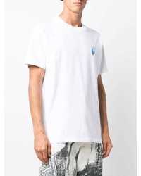 weißes T-Shirt mit einem Rundhalsausschnitt von Off-White