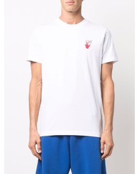 weißes T-Shirt mit einem Rundhalsausschnitt von Off-White