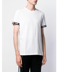 weißes T-Shirt mit einem Rundhalsausschnitt von Balmain