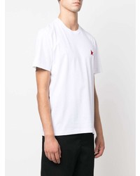 weißes T-Shirt mit einem Rundhalsausschnitt von Golden Goose