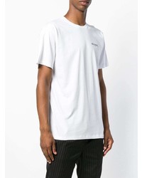 weißes T-Shirt mit einem Rundhalsausschnitt von MSGM