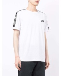 weißes T-Shirt mit einem Rundhalsausschnitt von Ea7 Emporio Armani