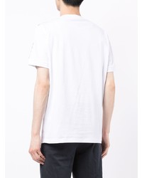 weißes T-Shirt mit einem Rundhalsausschnitt von Ea7 Emporio Armani