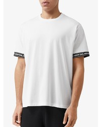 weißes T-Shirt mit einem Rundhalsausschnitt von Burberry