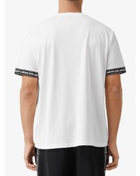 weißes T-Shirt mit einem Rundhalsausschnitt von Burberry