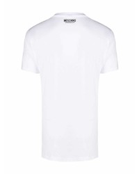 weißes T-Shirt mit einem Rundhalsausschnitt von Moschino