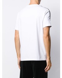 weißes T-Shirt mit einem Rundhalsausschnitt von Ea7 Emporio Armani