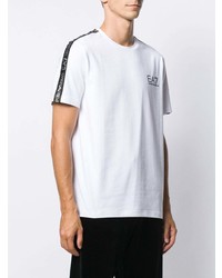 weißes T-Shirt mit einem Rundhalsausschnitt von Ea7 Emporio Armani