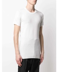 weißes T-Shirt mit einem Rundhalsausschnitt von Rick Owens